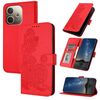 Per OPPO A5 Pro 5G Datura Flower Custodia in pelle con stampa flip (rosso)