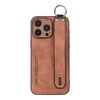 Per iPhone 16 Pro Custodia per telefono con cinturino in pelle di agnello (cachi)