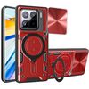 Per Xiaomi 15 CD Texture Custodia per telefono con supporto magnetico scorrevole Camshield (rosso)