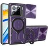 Per Xiaomi 15 CD Texture Custodia per telefono con supporto magnetico scorrevole Camshield (viola)