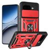 Per Google Pixel 9a Custodia per fotocamera scorrevole TPU+PC Custodia per telefono (rosso)