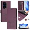 Custodia per telefono in pelle con stampa RFID per Honor 400 Smile (viola)