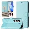 Per Tecno Camon 40 Pro 4G Custodia in pelle con stampa a nido d'ape RFID (verde menta)