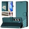 Per Tecno Camon 40 Pro 4G Custodia in pelle con stampa a nido d'ape RFID (verde pavone)