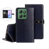 Per Motorola Moto G Power 2025 idewei Custodia per telefono in pelle con texture di coccodrillo (blu scuro)