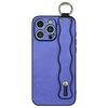Per iPhone 16 Pro Max Wavy Wristband Bracket TPU Custodia per telefono (viola)