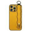 Per iPhone 16 Pro Max Custodia per telefono in TPU con supporto per cinturino ondulato (giallo)