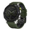 Per Garmin Fenix ​​7 22mm Kalebol Three Rows Hole Two Color Silicone Watch Band (verde militare nero)