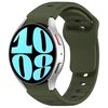 Per Samsung Galaxy Watch7 / 6 / 5 Kalebol Reverse Buckle Wave Pattern Silicone Strap (verde militare)