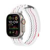 Per Apple Watch 46mm / 49mm / 45mm / 44mm Kalebol Cinturino sportivo in nylon a doppia sezione (bianco)