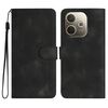 Per OPPO A5 Pro 5G Custodia in pelle con motivo a cuore (nero)