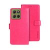 Per Motorola Moto G15 Power idewei Crazy Horse Texture Custodia in pelle per telefono (rosso rosa)