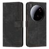 Per Xiaomi 15 Custodia in pelle con motivo a strisce Ultra Skin Feel con cordino (nero)