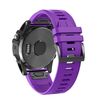 Per Garmin QuickFit 26mm Kalebol Plain Texture Cinturino in silicone per orologio (viola)