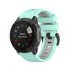 Per Garmin QuickFit 22mm Kalebol Cinturino in silicone bicolore (grigio verde acqua)
