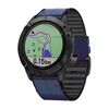 Per Garmin QuickFit 26mm Kalebol Quick Release cinturino in silicone e pelle (blu scuro)