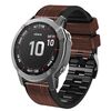 Per Garmin QuickFit 22mm Kalebol Cinturino in silicone con texture coccodrillo in pelle (caffè)