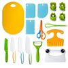 17 in 1 Set di coltelli da cucina in plastica per bambini, utensili da cucina fai da te per bambini