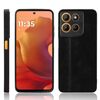 Per Motorola Moto G15 / G15 Power Custodia per telefono con motivo a mucca e cuciture (nero)