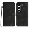 Per Tecno Camon 40 4G Custodia in pelle con motivo a cuore (nero)