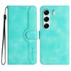 Per Tecno Camon 40 4G Custodia in pelle con motivo a cuore (azzurro chiaro)