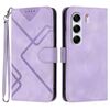 Per Tecno Camon 40 Pro 4G Line Pattern Custodia in pelle con motivo a pelle (viola chiaro)