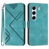 Per Tecno Camon 40 Pro 4G Line Pattern Custodia in pelle con motivo a pelle (azzurro chiaro)