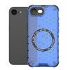 Per iPhone 16e Custodia antiurto con anello magnetico a nido d'ape (blu)