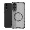 Per Samsung Galaxy S25 Edge 5G Custodia antiurto con anello magnetico a nido d'ape (nero)