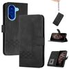 Custodia a libro in pelle con effetto pelle cubica per Redmi A5 4G (nera)