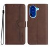 Custodia in pelle con motivo a cuore per Redmi A5 4G (marrone)
