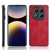 Per Redmi Note 14 Pro 4G Custodia per telefono con motivo a mucca e cuciture (rosso)