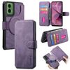 Per Motorola Moto G35 CaseNeo MagSafe RFID Anti-furto Retro Custodia in pelle per telefono (viola)
