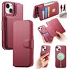 Per iPhone 15 CaseNeo Finger Grip Strap MagSafe Custodia in pelle per telefono (rosso)