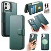 Per iPhone 12 / 12 Pro CaseNeo Finger Grip Strap MagSafe Custodia in pelle per telefono (verde)