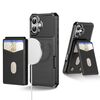 Per iPhone 16 2-in-1 Custodia magnetica MagSafe in pelle con retro per telefono (nero)