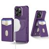 Per iPhone 15 Pro Max 2-in-1 Custodia magnetica MagSafe in pelle con retro per telefono (viola)