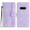 Per Niente Phone 3a Custodia in pelle con motivo a cuore (viola)
