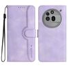 Per Nothing Phone 3a Pro Custodia in pelle con motivo a cuore (viola)