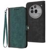 Per Nothing Phone 3a Pro Custodia in pelle con cinturino a doppia piega e fibbia laterale (verde scuro)