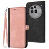 Per Nothing Phone 3a Pro Custodia in pelle con cinturino a doppia piega e fibbia laterale (rosa)