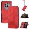 Per Nothing Phone 3a Pro Custodia in pelle con chiusura a scatto Cubic Skin Feel (rosso)