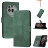 Per Nothing Phone 3a Pro Custodia per telefono in pelle con effetto pelle cubica (verde)