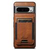Per Google Pixel 9 Pro XL Suteni H17 Oil Eax Custodia per telefono con portafoglio staccabile in pelle (marrone)