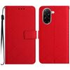 Custodia in pelle con trama a griglia rombica per Redmi A5 4G 171,7 mm / Poco C71 (rosso)