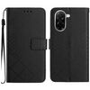 Custodia in pelle con trama a griglia rombica per Redmi A5 4G 171,7 mm / Poco C71 (nera)