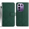 Custodia in pelle con trama a griglia rombica per Infinix Note 50 Pro 4G / Note 50 4G (verde)