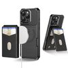 Per iPhone 11 Pro 2-in-1 Custodia magnetica MagSafe in pelle con retro per telefono (nero)