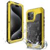 Per iPhone 15 Pro Custodia per telefono in silicone ibrido in metallo a quattro strati (giallo)