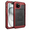 Per iPhone 15 Custodia per telefono in silicone ibrido in metallo a quattro strati (rosso)